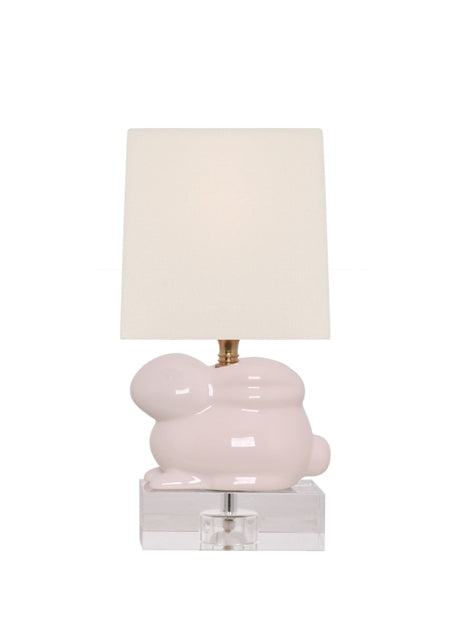 Bunny Lamp Pink with Acrylic Base