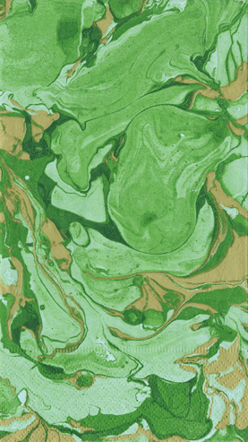 Marbled Green Guest Towel