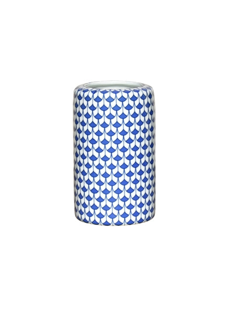 Blue and White Pencil Holder or Vase