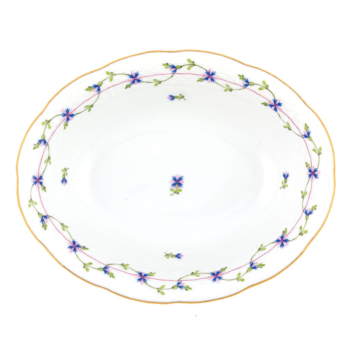 Herend Blue Garland Oval Vegetable Dish