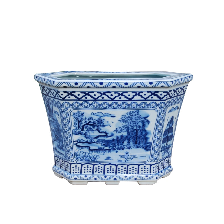 Blue and White Porcelain Planter