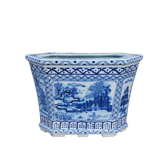 Blue and White Porcelain Planter