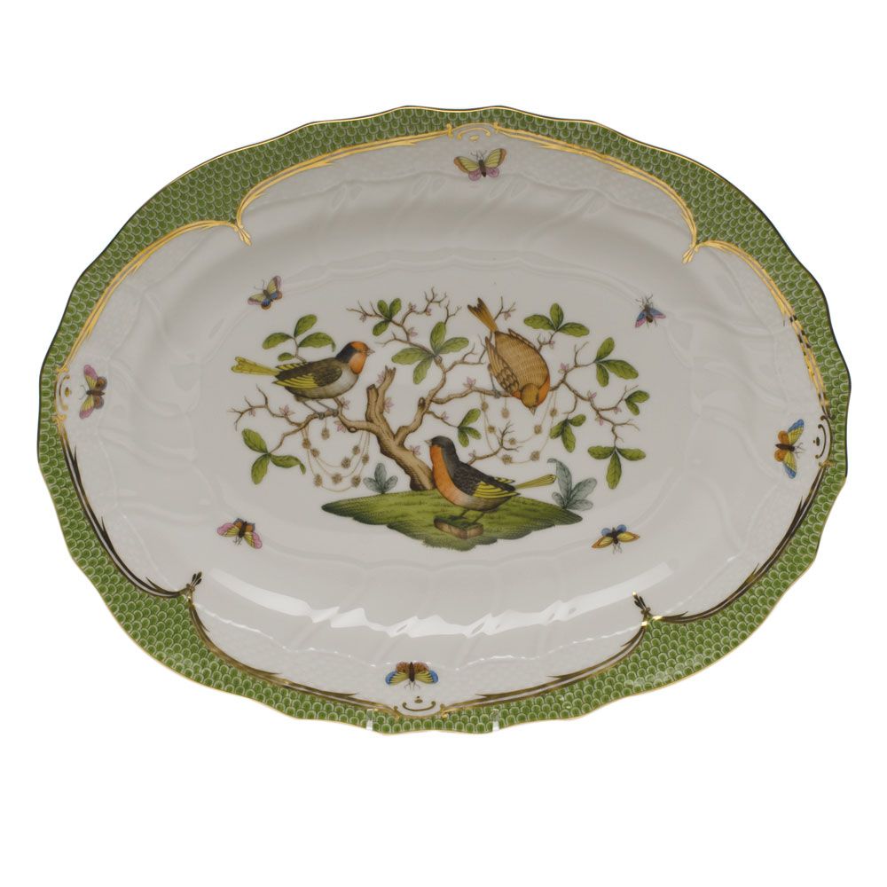 Herend Rothschild Bird Green Platter