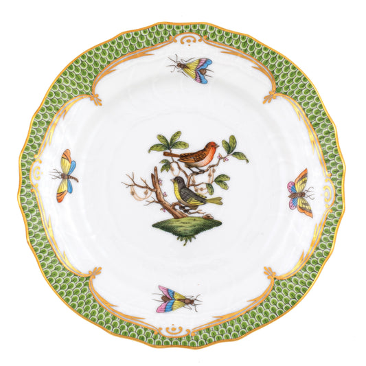 Herend Rothschild Bird Green Bread and Butter Plate 3