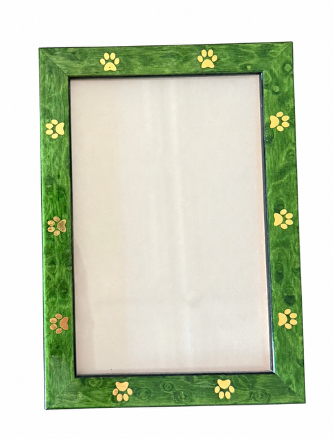 Green with Gold Cougar Paw Frame