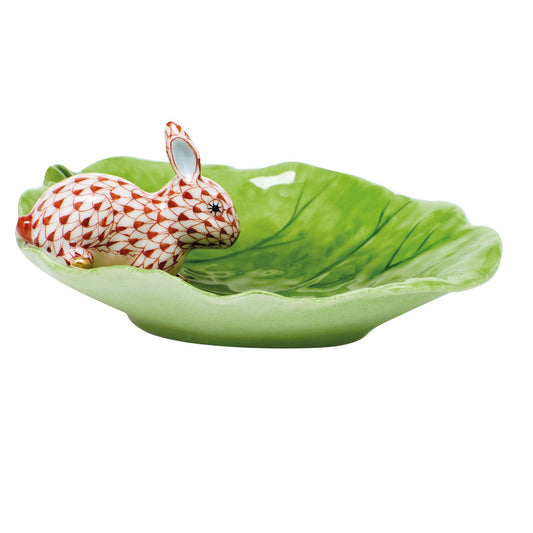 Herend Bunny on a Leaf