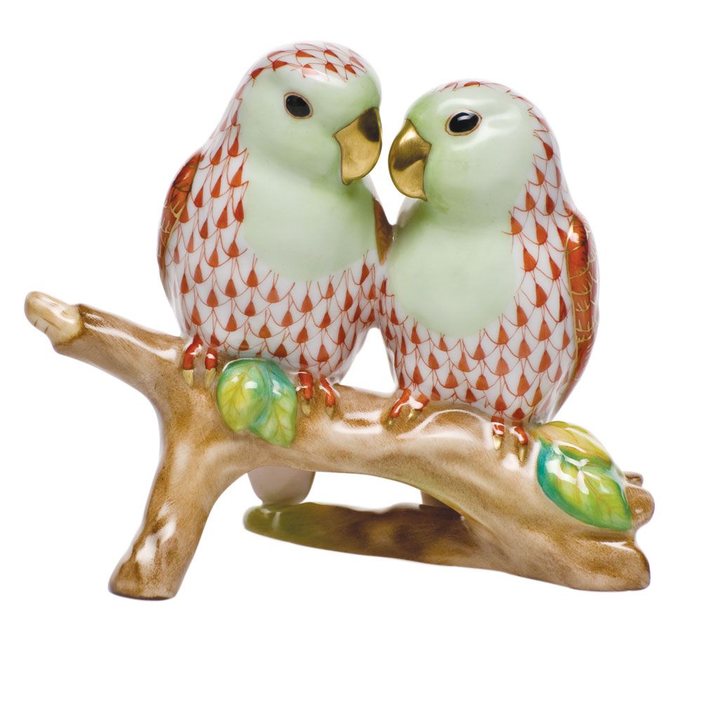 Herend Love Birds on Branch