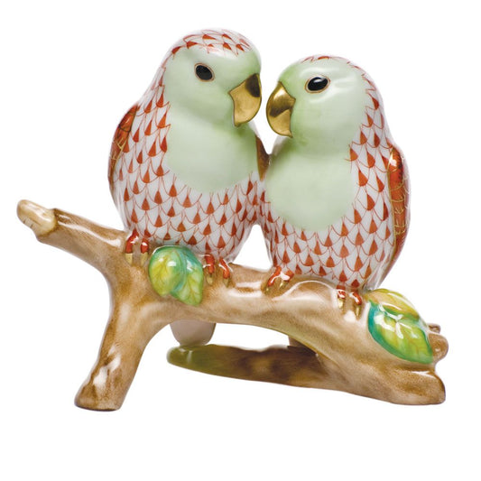 Herend Love Birds on Branch