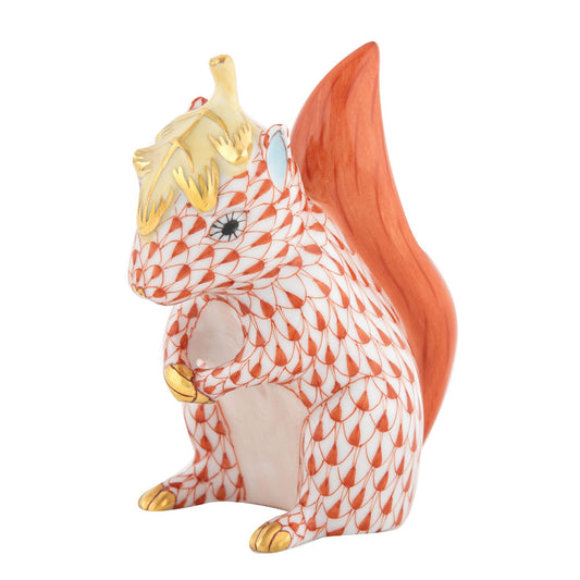 Herend Squirrel with Leaf