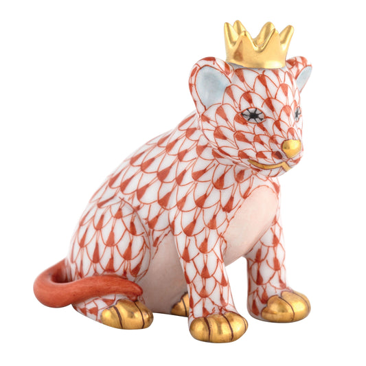 Herend Lion Cub with Crown