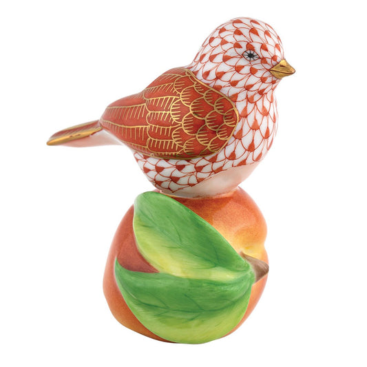 Herend Bird on a Peach
