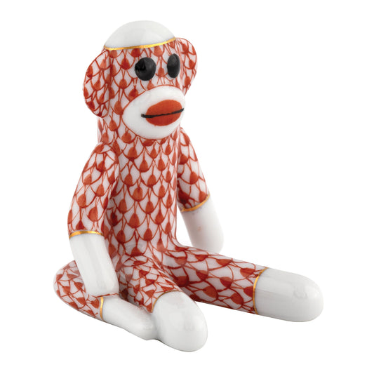 Herend Sock Monkey Rust