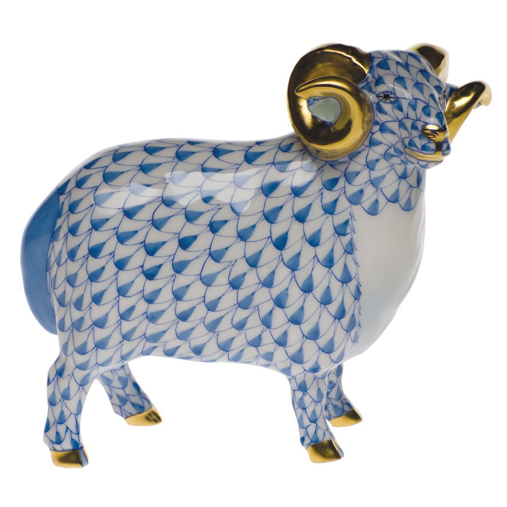 Herend English Ram Blue