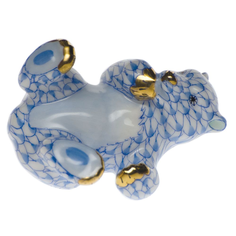 Herend Bear Cub Blue