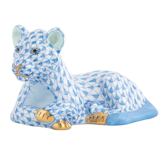 Herend Young Lion Blue