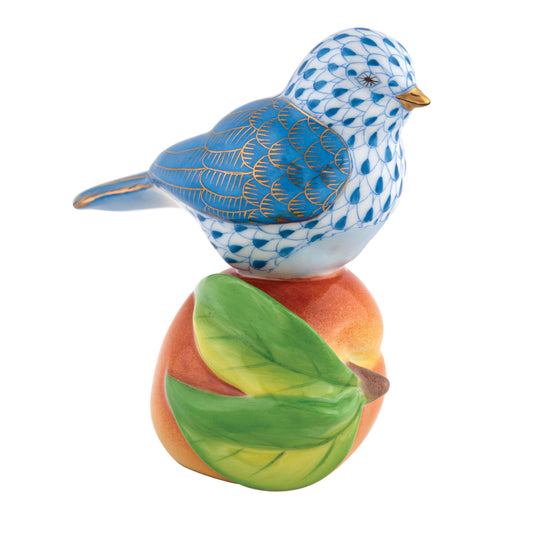 Herend Bird on a Peach