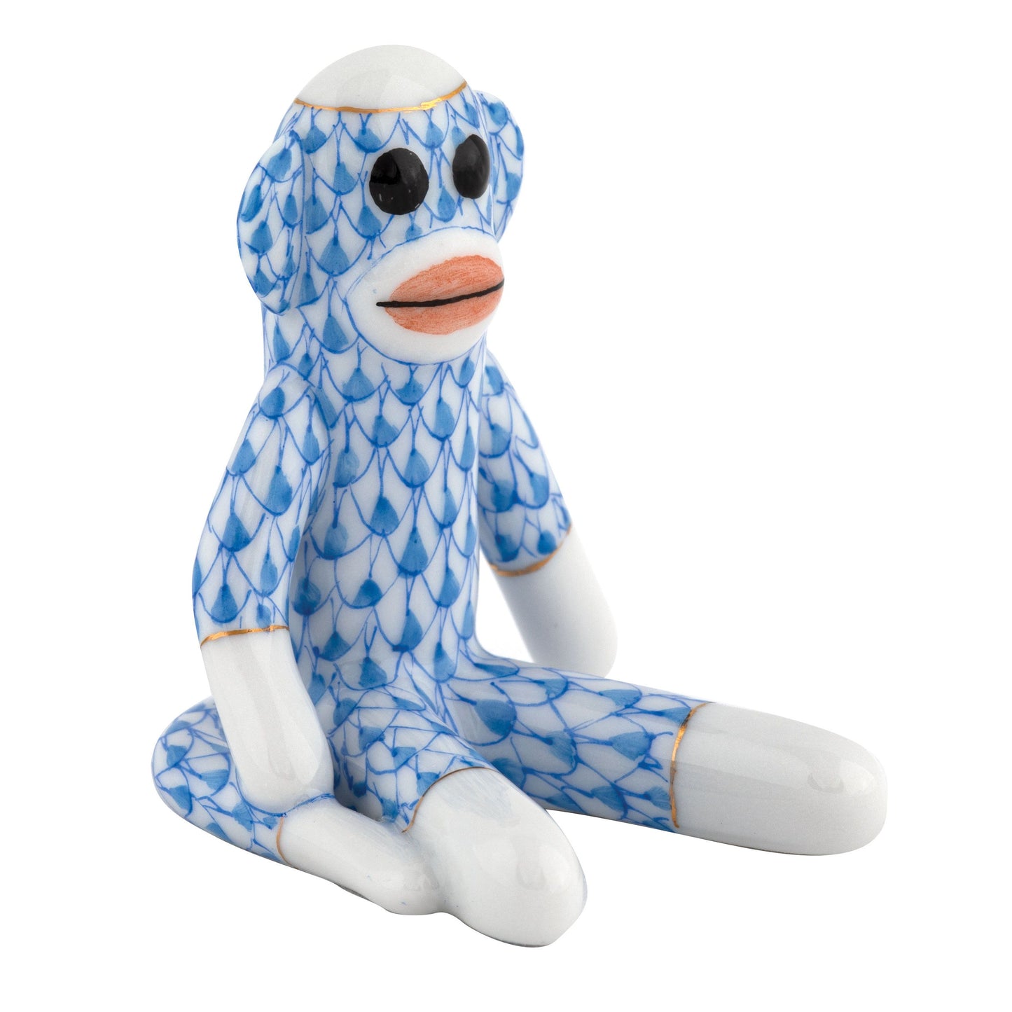 Herend Sock Monkey Blue