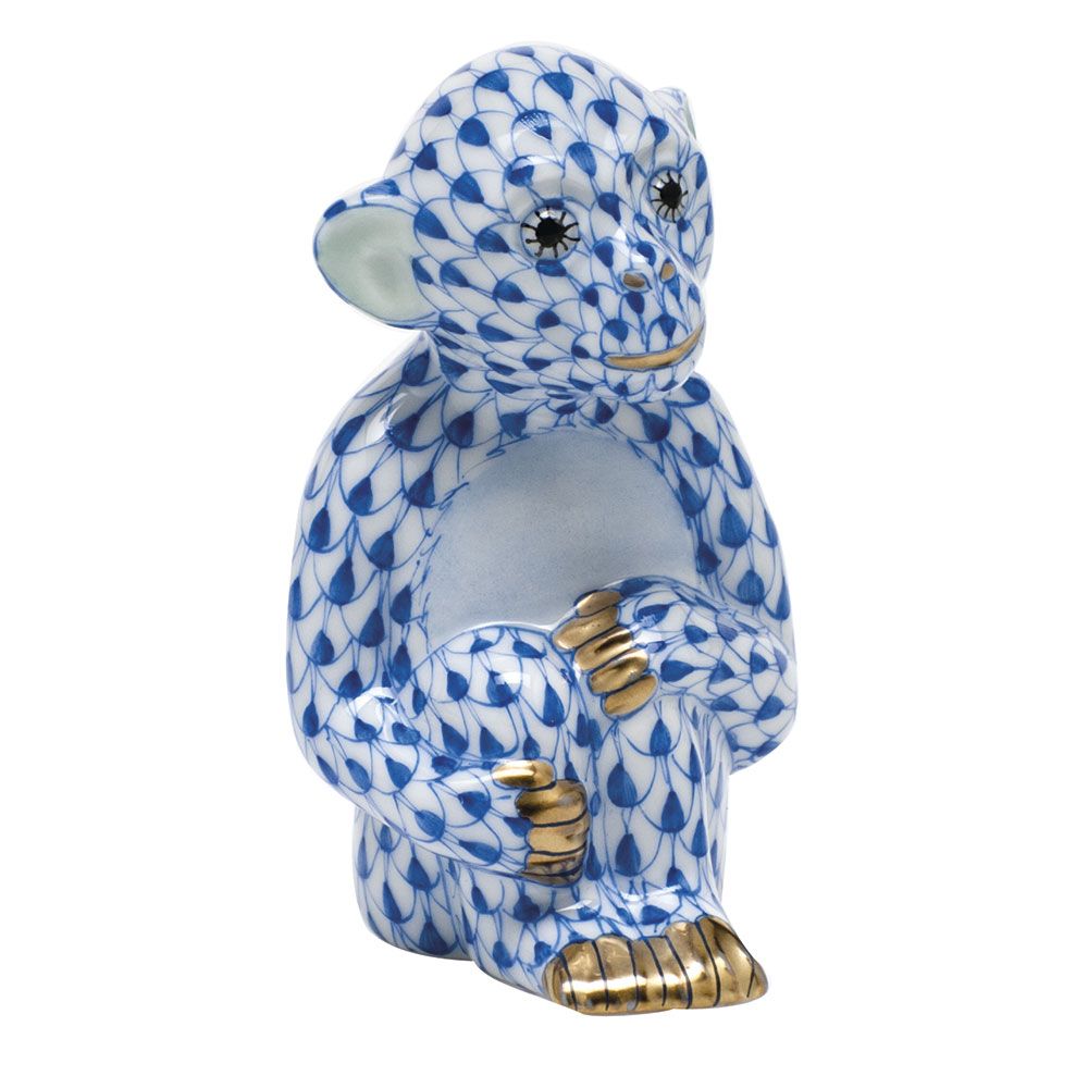 Herend Little Monkey Sapphire