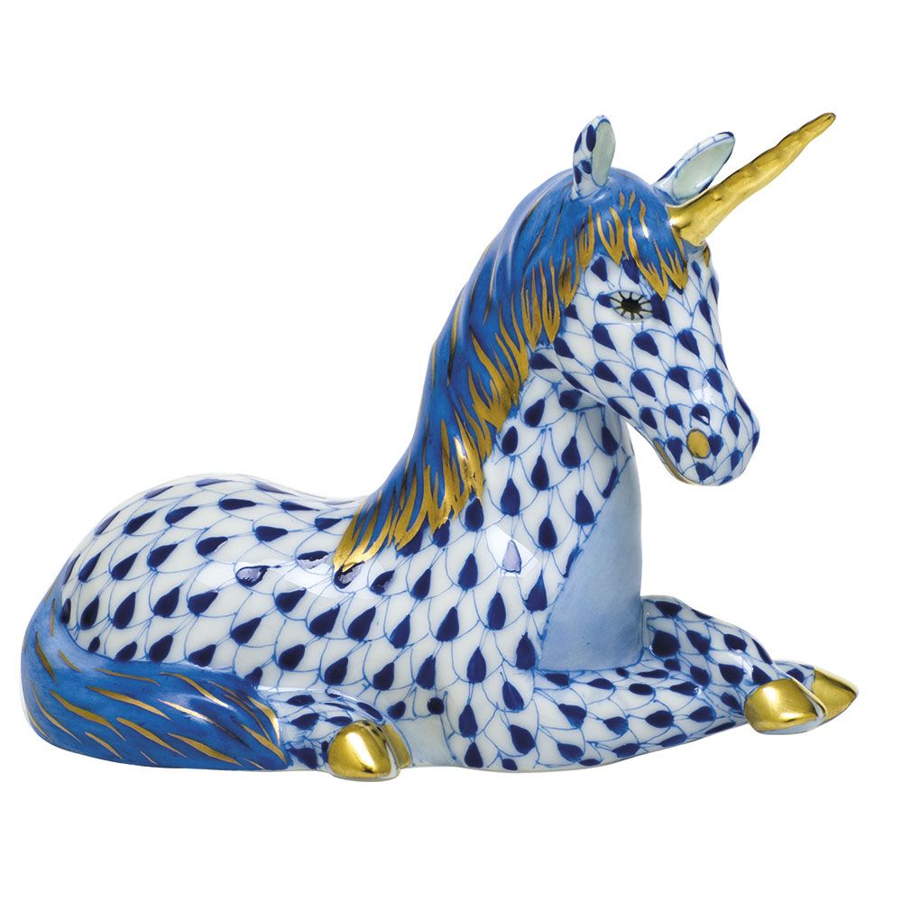 Herend Unicorn Sapphire