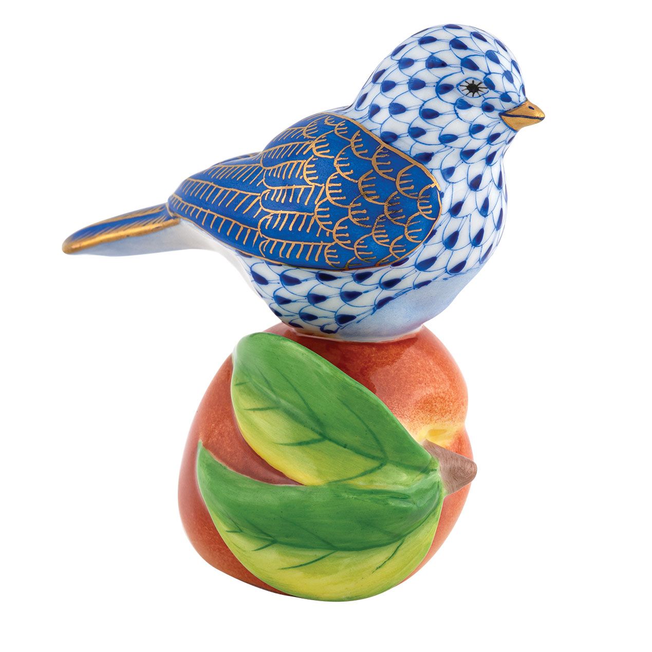 Herend Bird on a Peach