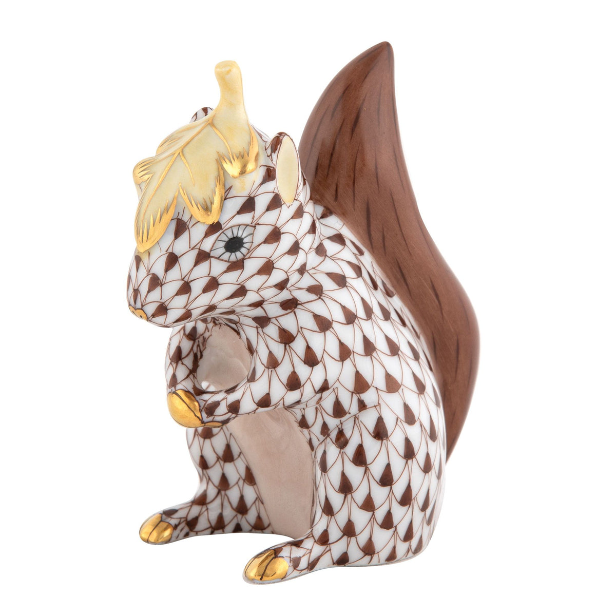 Herend Squirrel with Leaf