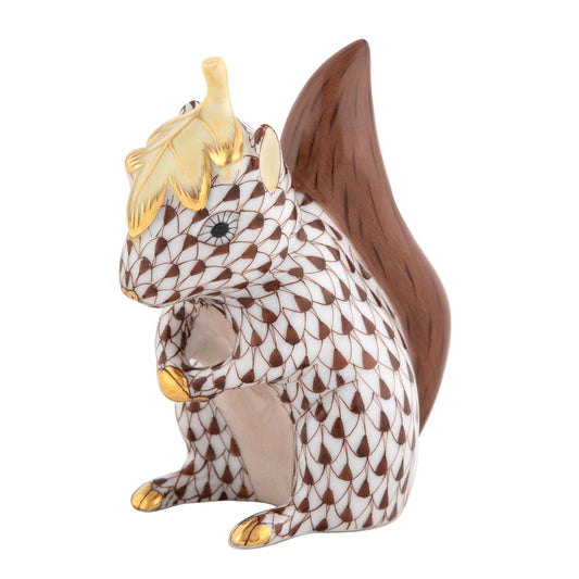 Herend Squirrel with Leaf