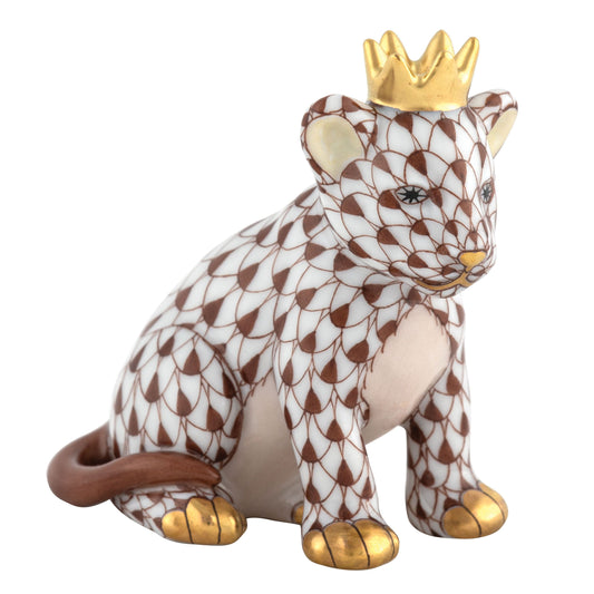 Herend Lion Cub with Crown