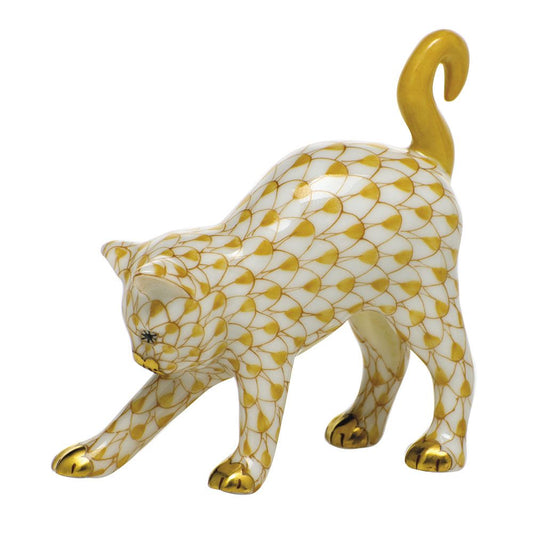 Herend Arched Cat Butterscotch