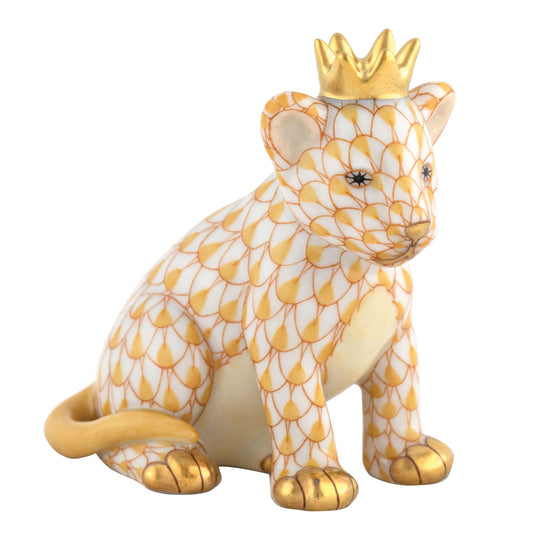 Herend Lion Cub with Crown