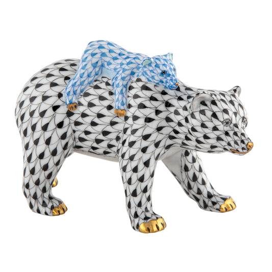 Herend Bear and Baby