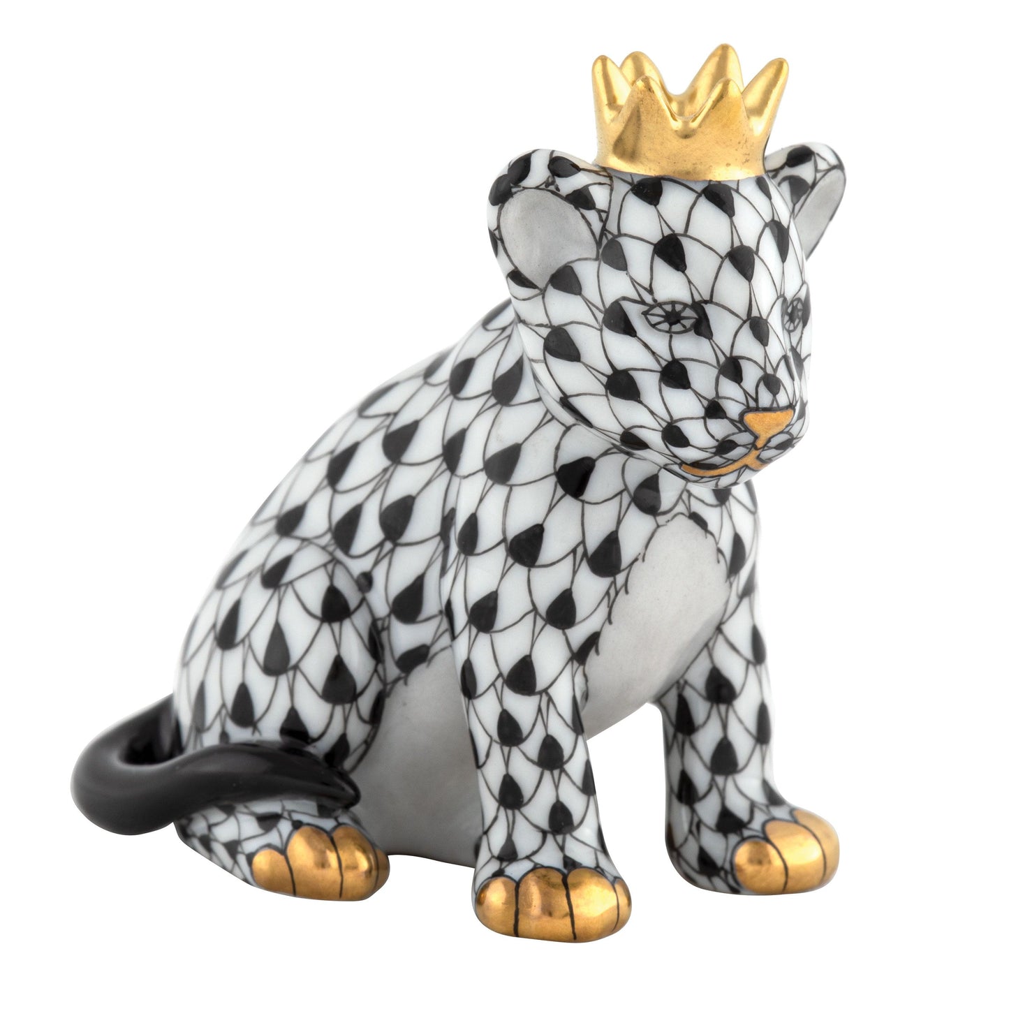 Herend Lion Cub with Crown
