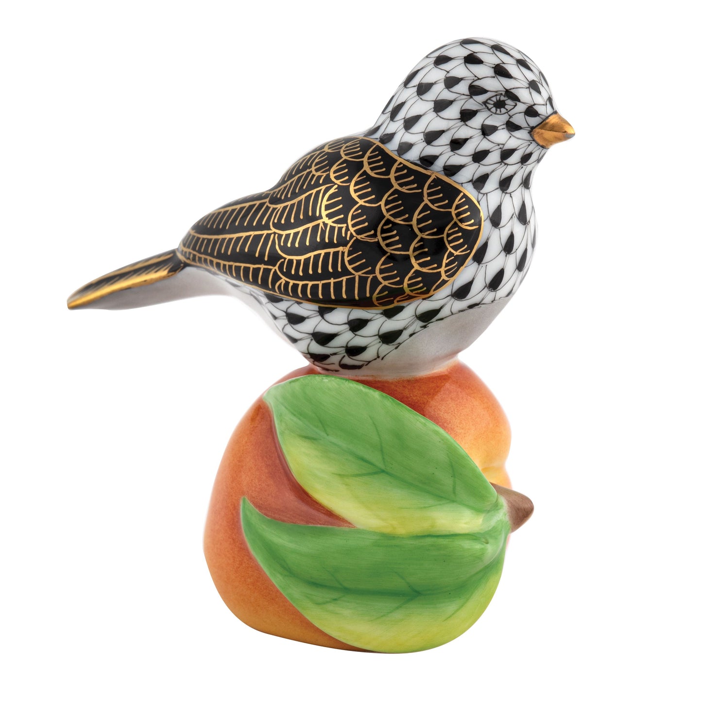 Herend Bird on a Peach
