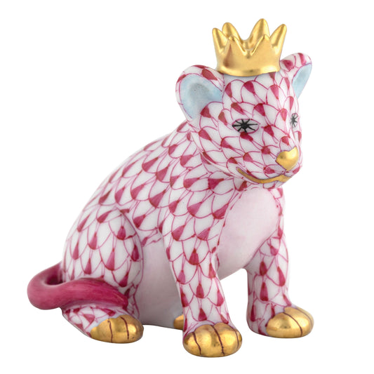 Herend Lion Cub with Crown