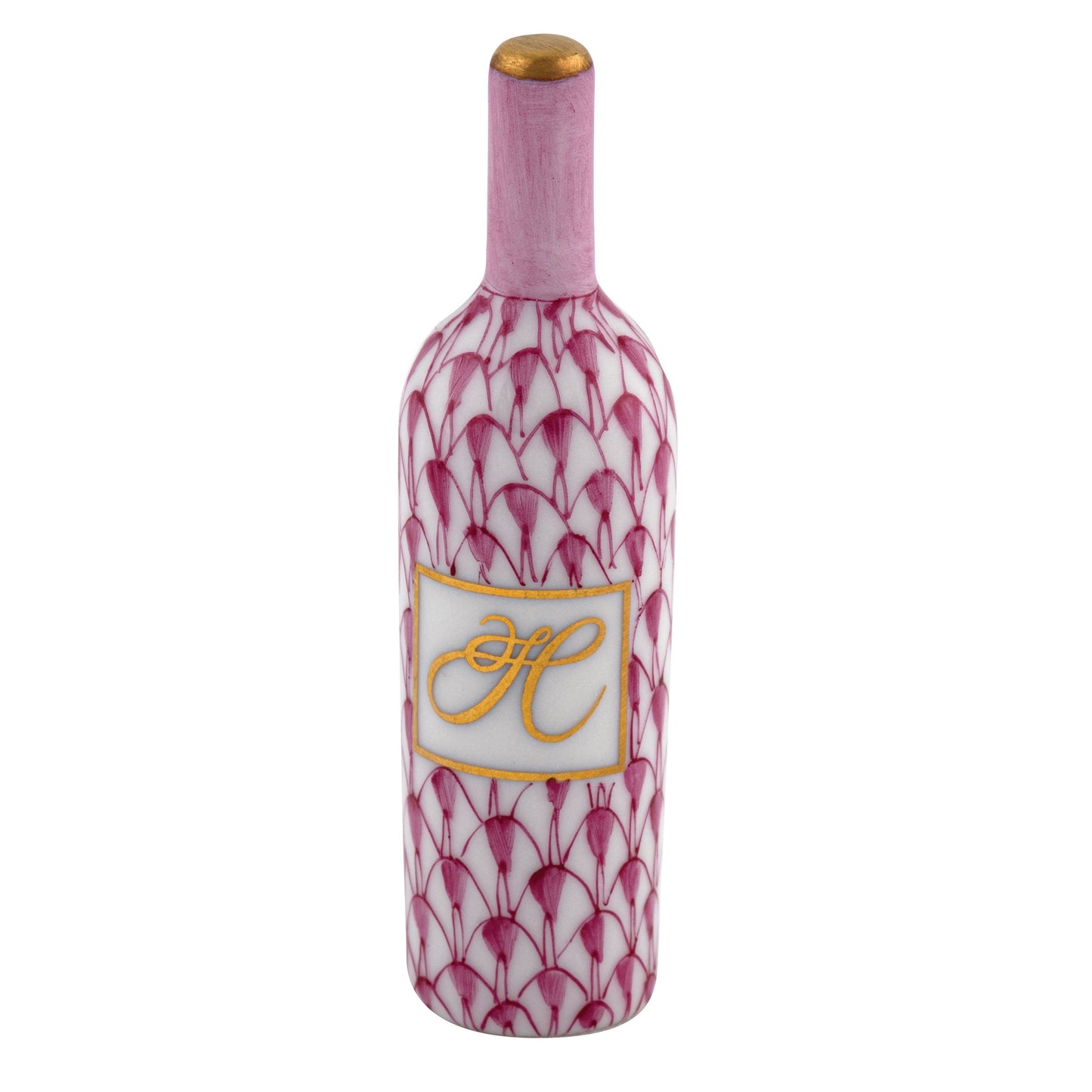 Herend Wine Bottle Raspberry