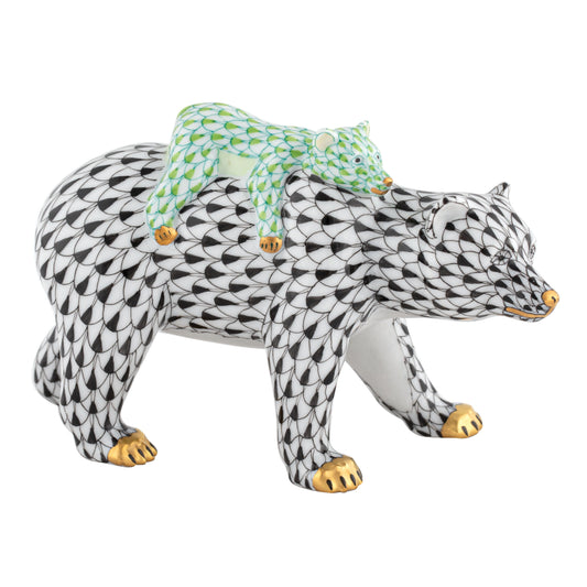 Herend Bear and Baby