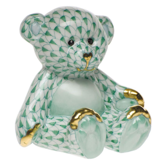 Herend Small Teddy Bear Green