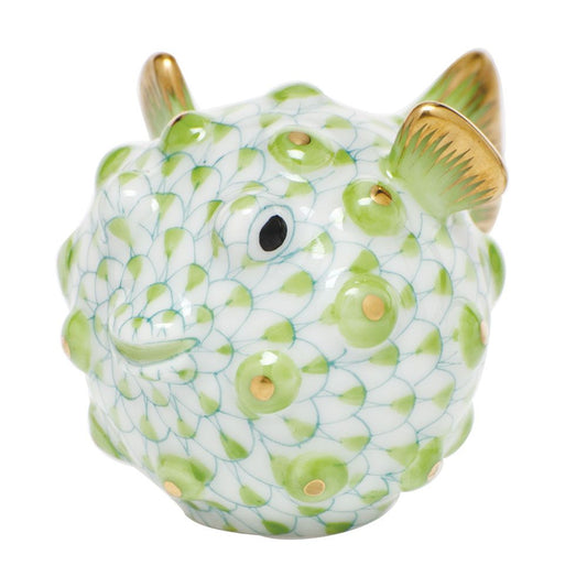 Herend Puffer Fish Lime