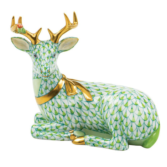 Herend Lying Christmas Deer