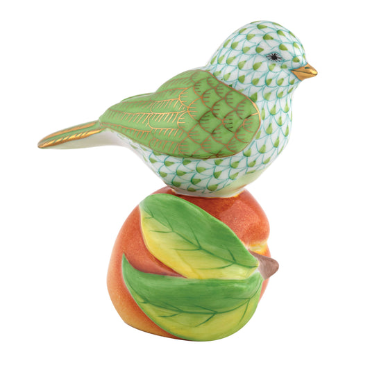Herend Bird on a Peach