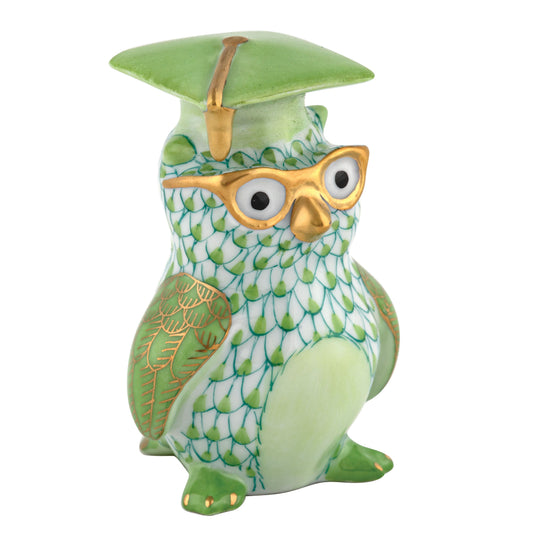 Herend Graduation Owl Keylime
