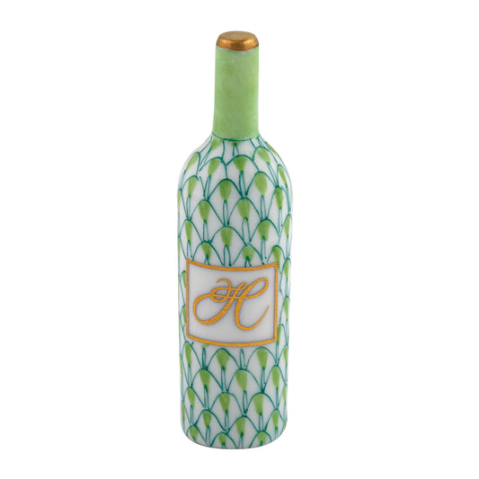 Herend Wine Bottle Keylime