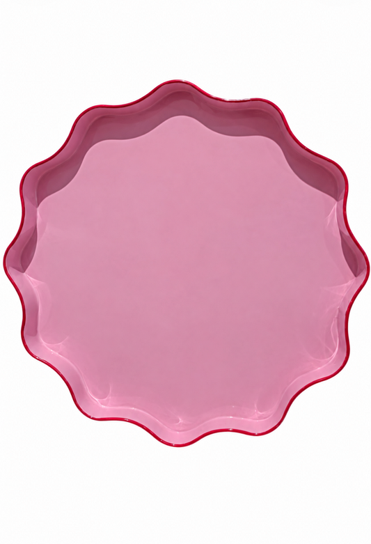 Pink Scallop Tray