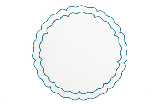 Scallop Navy Blue Vinilo Placemats Set of 4