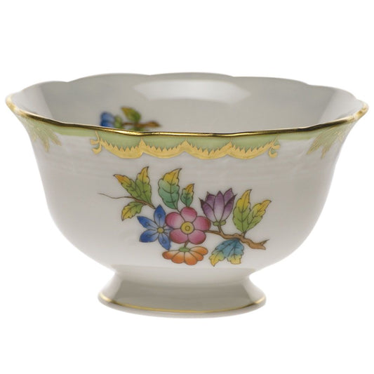 Herend Queen Victoria Green Open Sugar Bowl