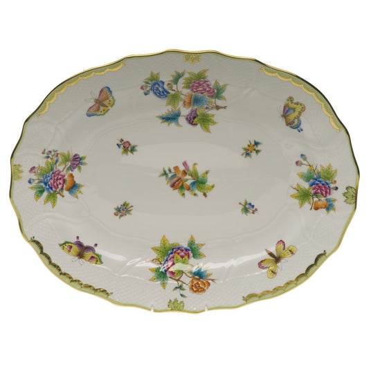 Herend Queen Victoria Green Platter