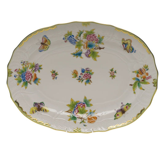 Herend Queen Victoria Green Platter