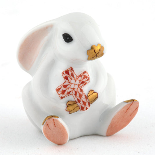 Herend Bunny with Cross Rust