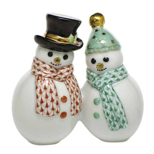 Herend Snowman Couple