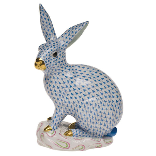 Herend Large Rabbit Blue