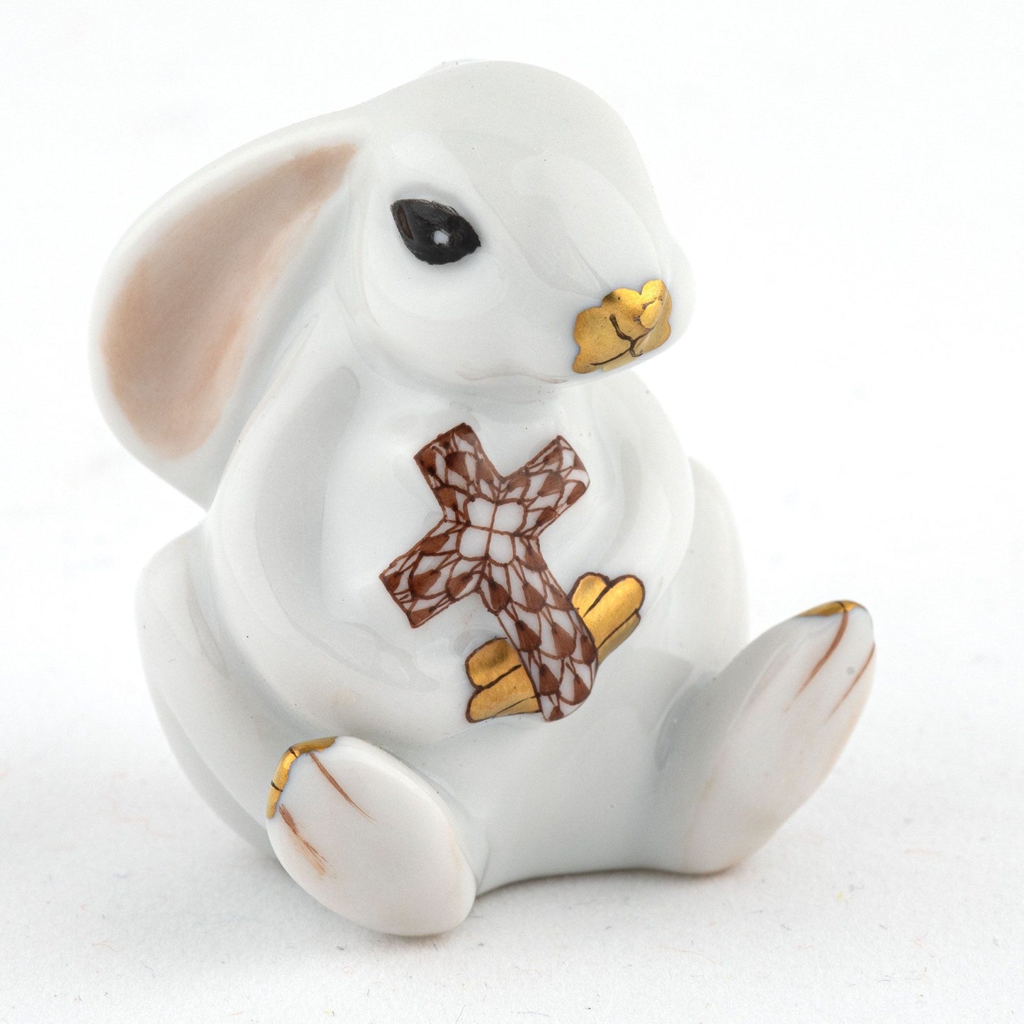 Herend Bunny with Cross Chocolate